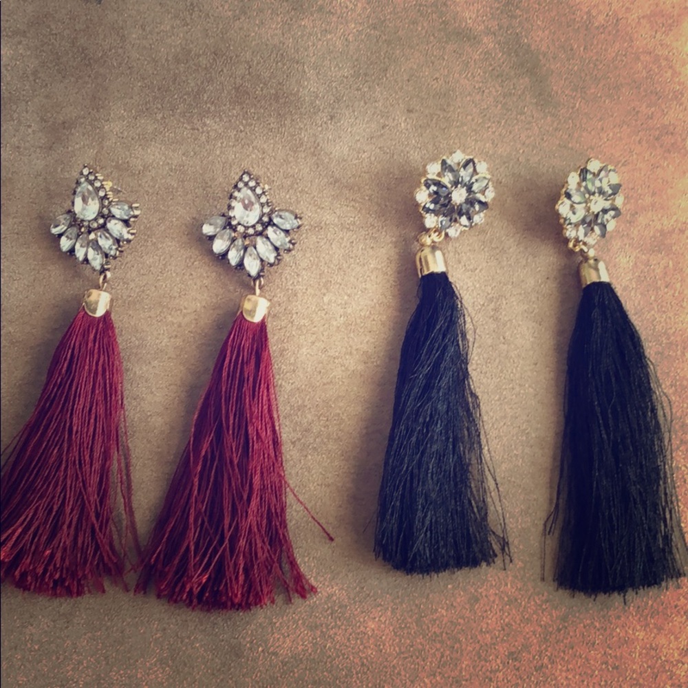 Vintage look, tassel earrings
